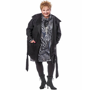 Wool Hooded Wrap Coat