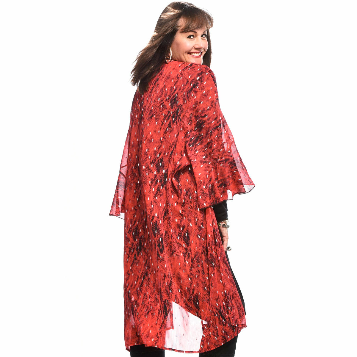 Ruffled Sleeve Kimono