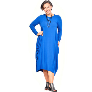 Bamboo Midi Dress with Sleeves