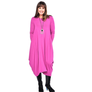 Bamboo Midi Dress with Sleeves