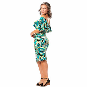 Ruched Peasant Dress