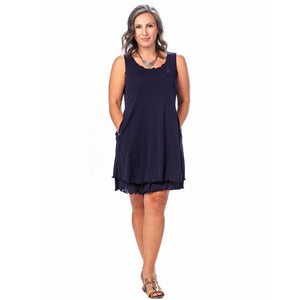 Gauze Short Pocketed Layered Dress
