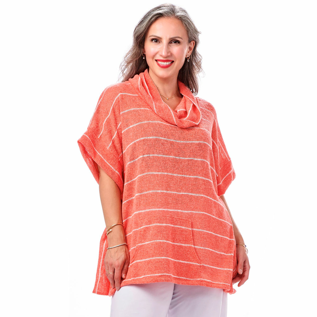 Mesh Relaxed Cowl Shirt