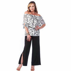 Chiffon Lined Peasant Top