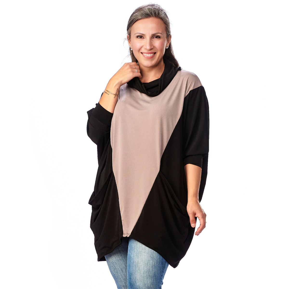 Pocketed Colourblock Tunic