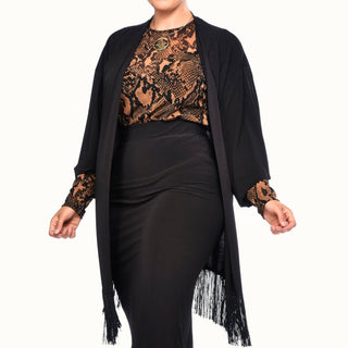 short black kimono