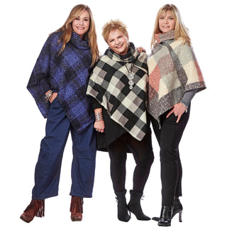 Sherpa Cowl Neck Poncho