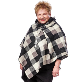 Sherpa Cowl Neck Poncho