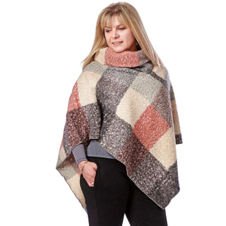 Sherpa Cowl Neck Poncho