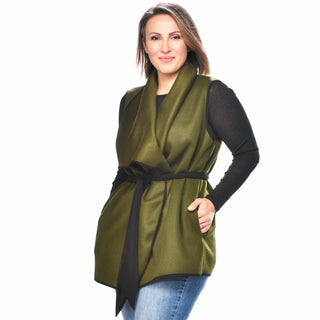 Draped Wool Vest