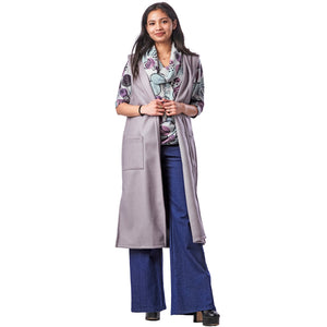 Wool Midi Hooded Vest with Pockets
