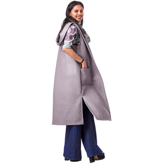 Wool Midi Hooded Vest with Pockets