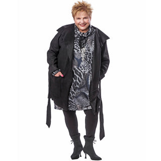 Wool Hooded Wrap Coat