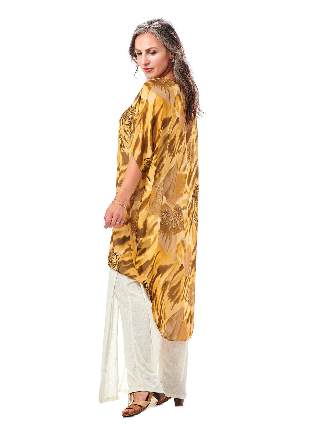 Chiffon Lined Caftan Dress