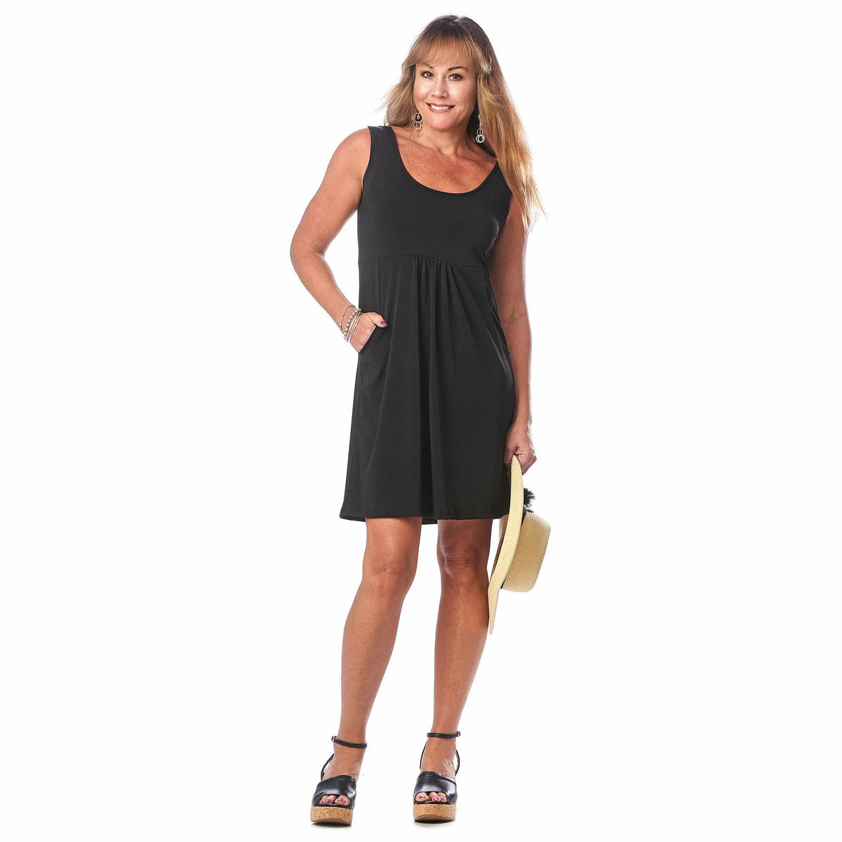 Pocketed Empire Dress