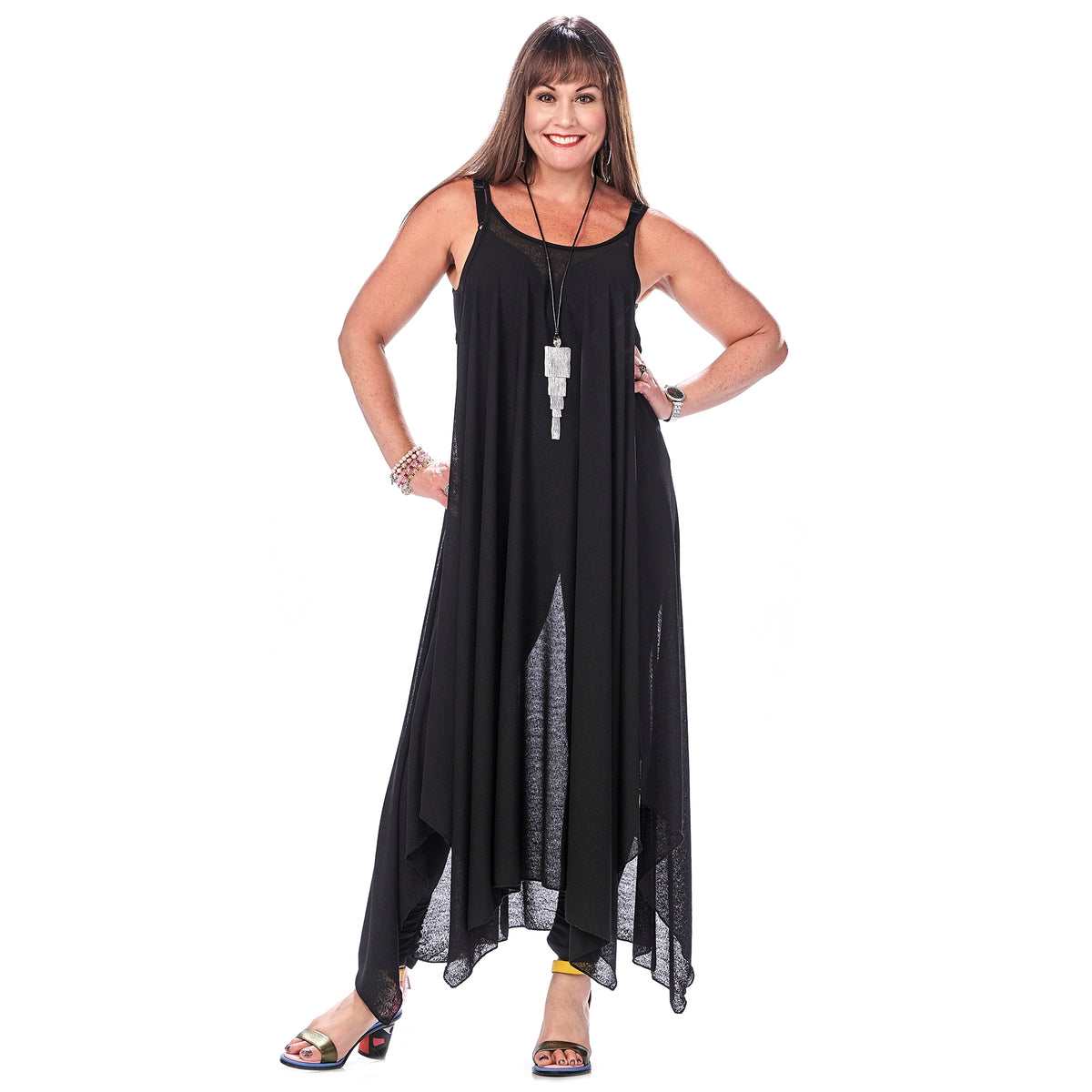 A-Line Handkerchief Hem Dress