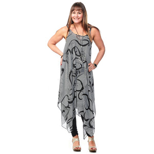 A-Line Handkerchief Hem Dress