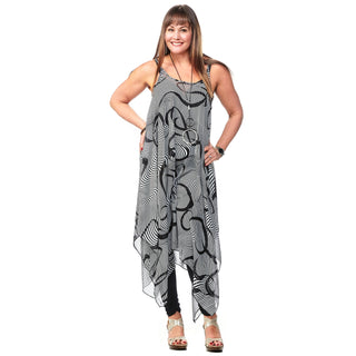 A-Line Handkerchief Hem Dress