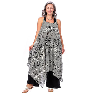 A-Line Handkerchief Hem Dress