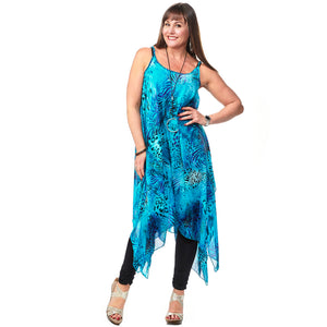 A-Line Handkerchief Hem Dress