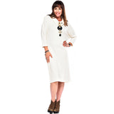Wool Cowl Neck Dress