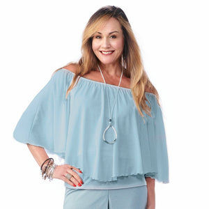 Gauze Peasant Top