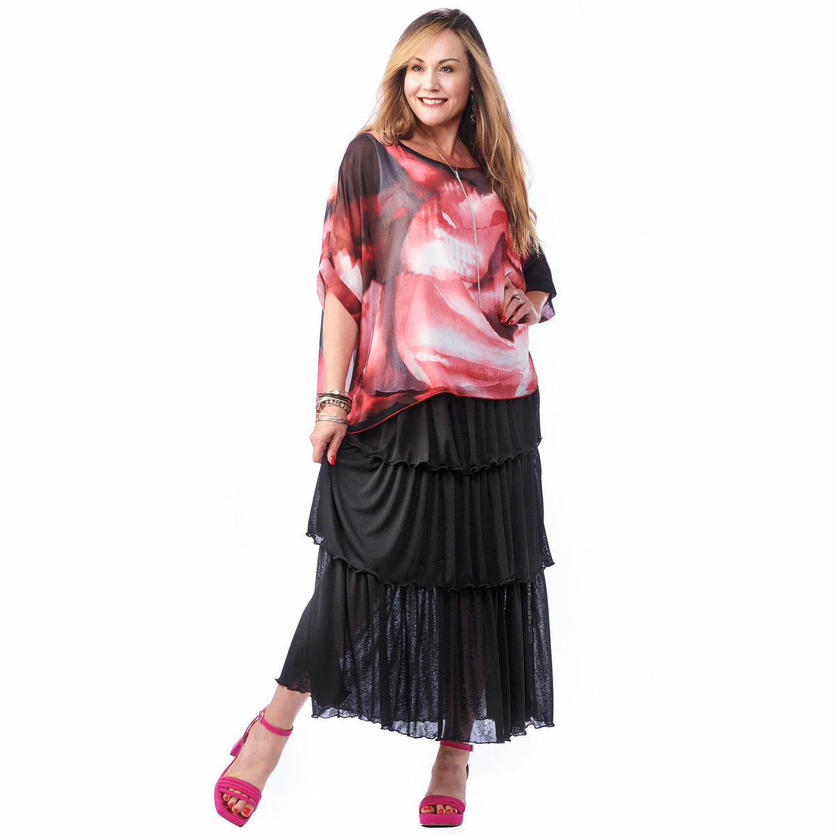 Gauze Ruffled Skirt