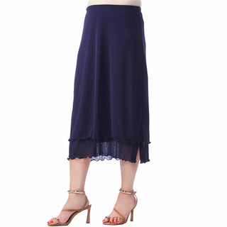 Gauze Straight Skirt With Slit