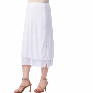 Gauze Straight Skirt With Slit
