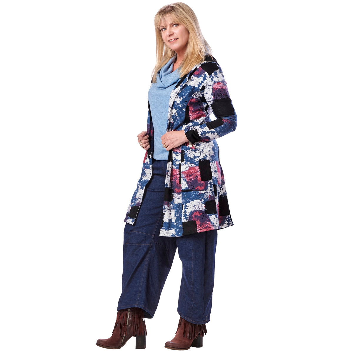 Knit Hooded Car Coat