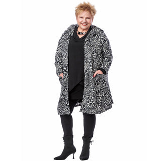 Knit Hooded Car Coat
