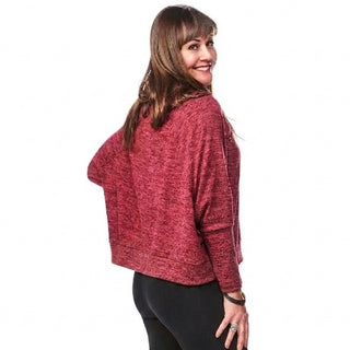 Long-Sleeve Cowl Neck Knit Sweater