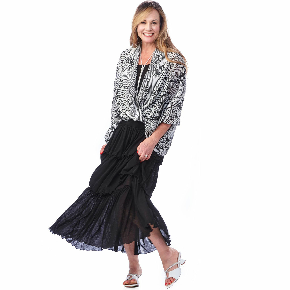 Chiffon Lined Crossover Top