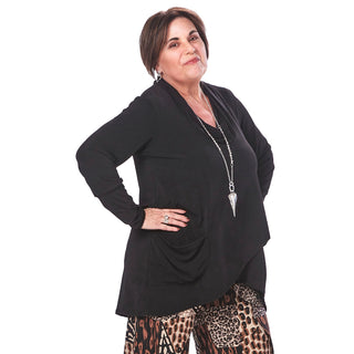Asymmetrical Cowl Neck Tulip Tunic