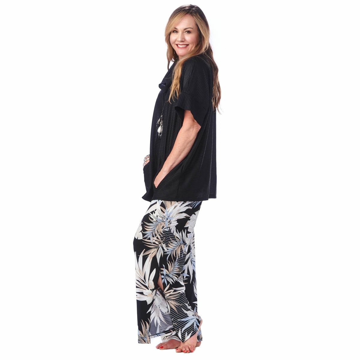 Mesh Relaxed Cowl Shirt