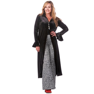 Velvet Ruffle Sleeve Maxi Capelet