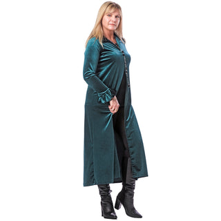 Velvet Ruffle Sleeve Maxi Capelet