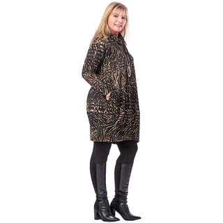 Kerchief-Hem Cowl Tunic Dress