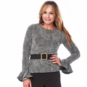 Ruffled Bodice Sleevy