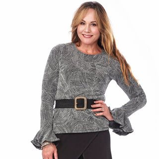 Ruffled Bodice Sleevy