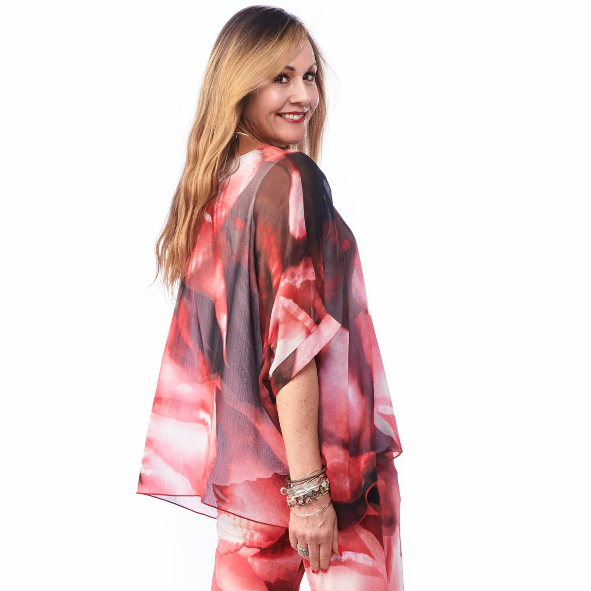Chiffon Lined Overlay Top