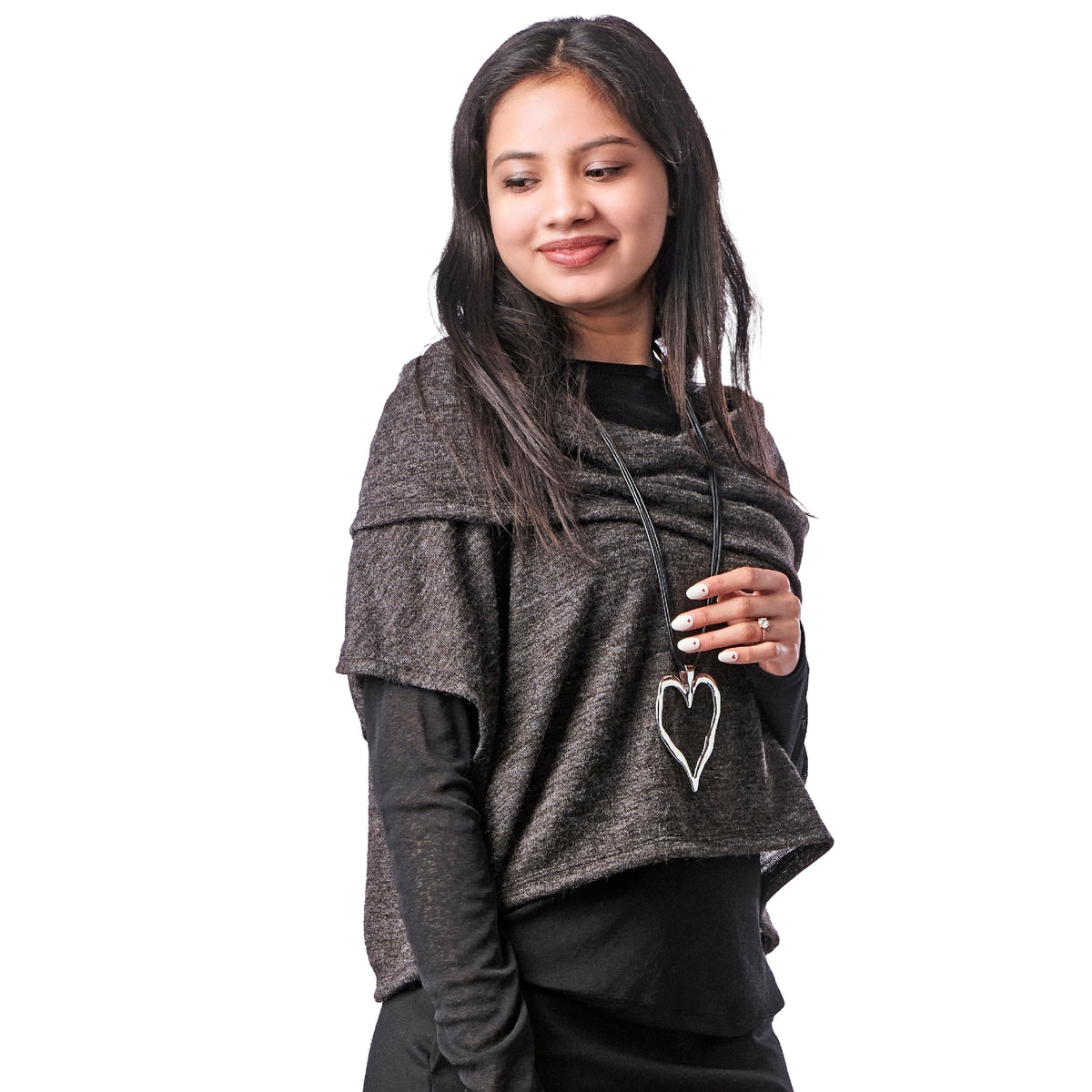 Knit Cowl Neck Coverlet