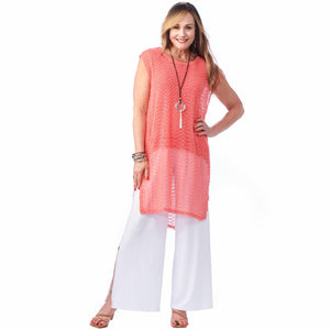 Mesh High Slit Mesh Coverup