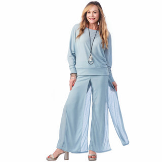 Gauze Layered Palazzo Pant