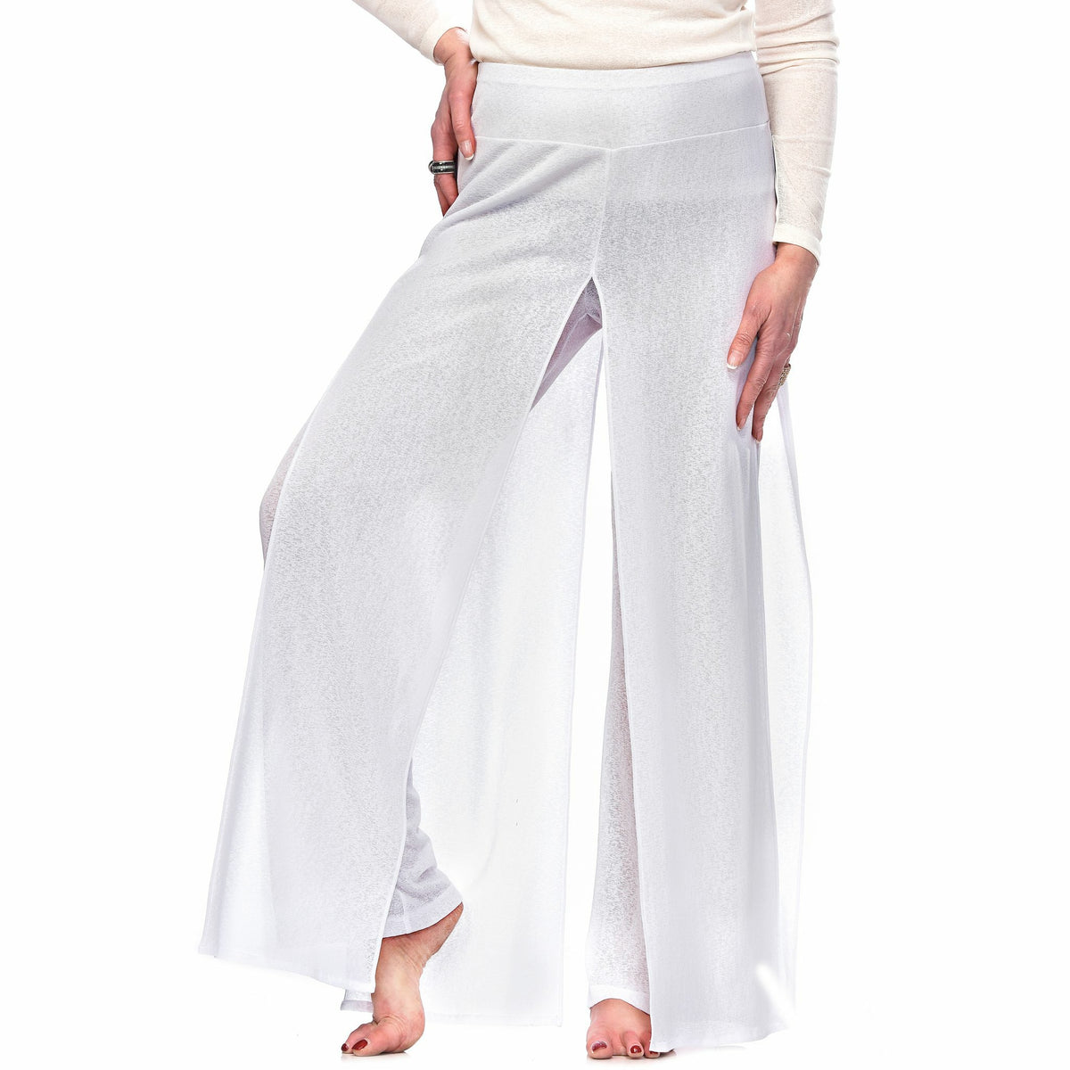 Gauze Layered Palazzo Pant