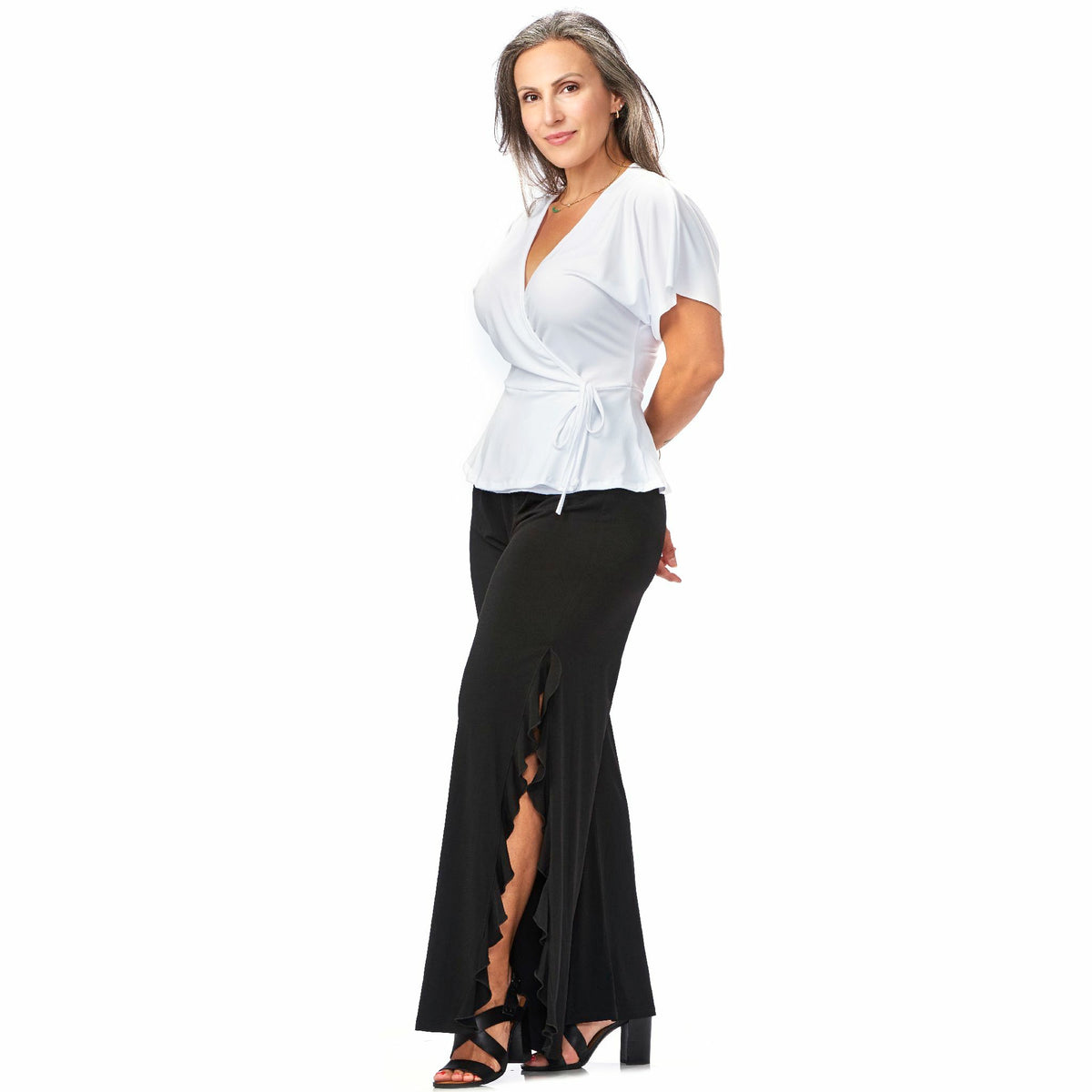 High Slit Ruffled Pant