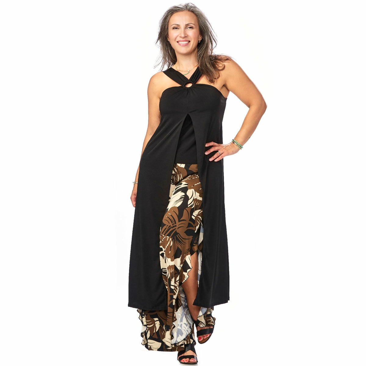 High Slit Ruffled Pant