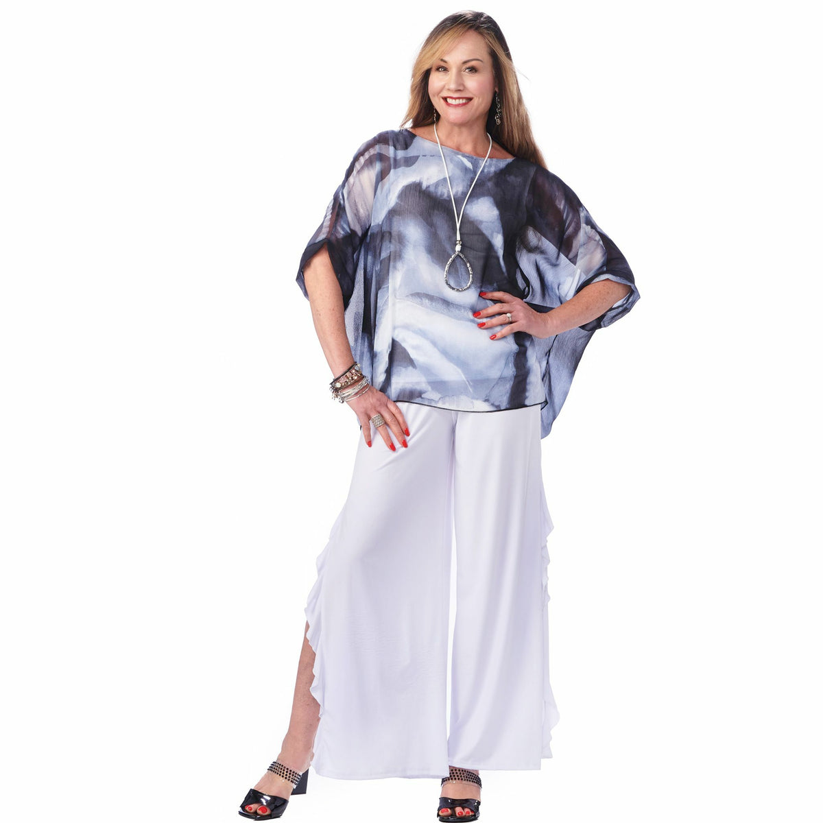 High Slit Ruffled Pant