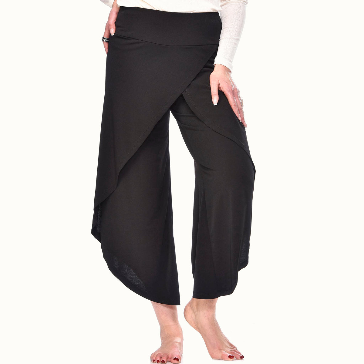 Wrap Dolphin-Hem Pant