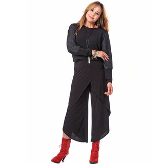 Wrap Dolphin-Hem Pant